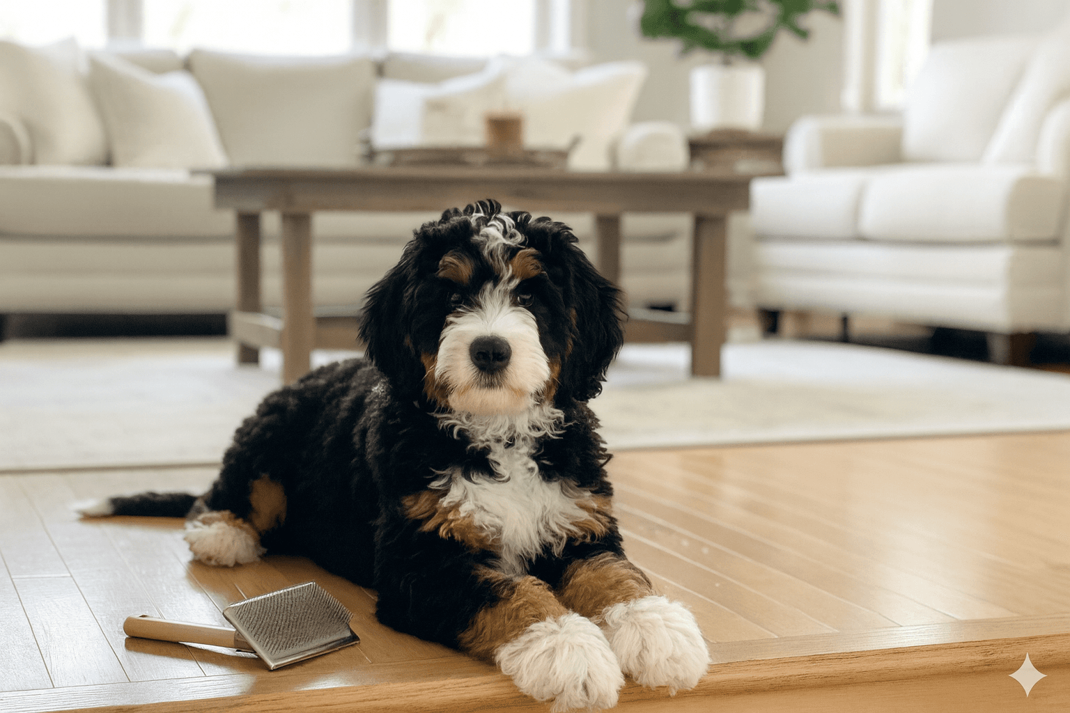 How to Keep Your Bernedoodle’s Coat Tangle-Free Between Groomer Visits
